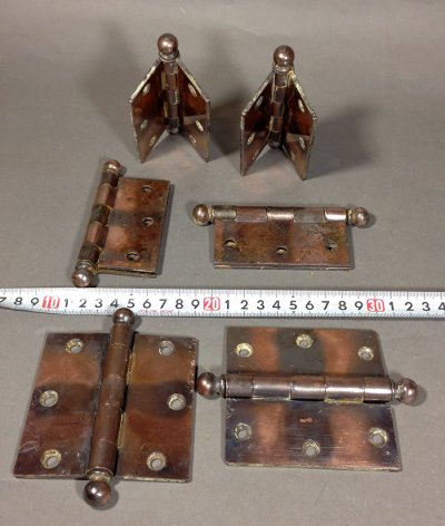 画像3: 1910-20's 特大 "Ball Tip" Door Hinges【6-sets】