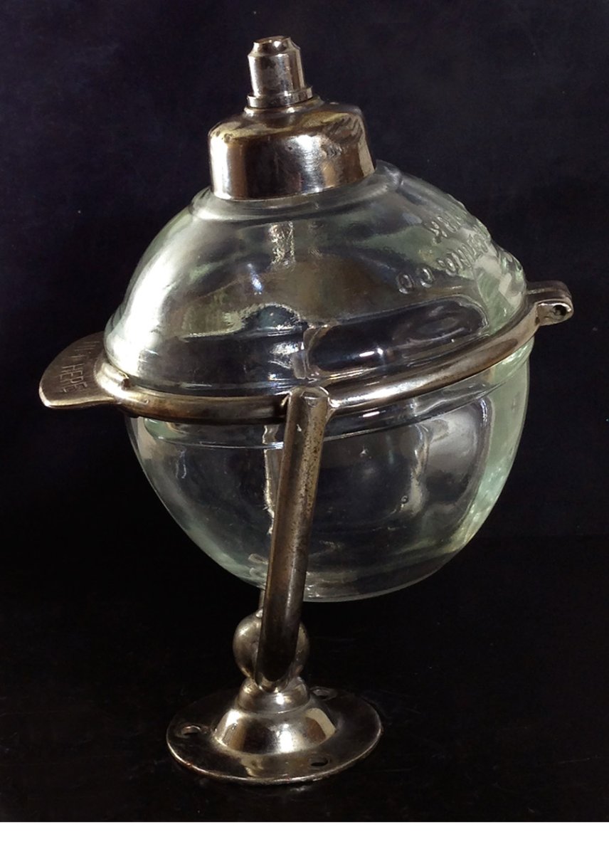 画像4: 1910-20's "N.Y." Glass Liquid Soap Dispenser (4)