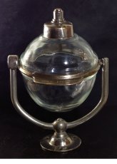 画像2: 1910-20's "N.Y." Glass Liquid Soap Dispenser (2)