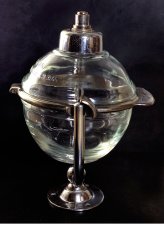 画像5: 1910-20's "N.Y." Glass Liquid Soap Dispenser (5)