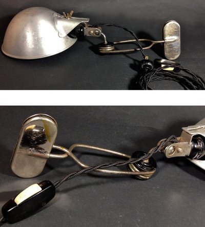 画像2: 1950-60's "Soviet" Aluminum Clip On Light