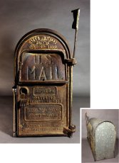 画像2: PAT.1899-1902 "Shabby" Cast Iron U.S.MAIL BOX (2)
