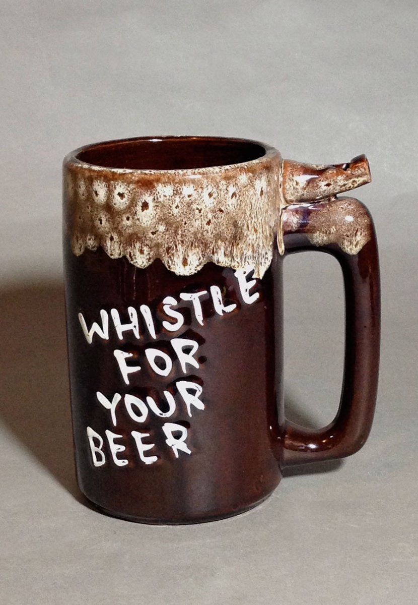 画像1: 1950's "Whistle For Your Beer" Mug Cup (1)