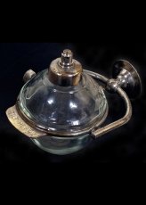 画像1: 1910-20's "N.Y." Glass Liquid Soap Dispenser (1)