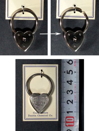 画像3: 1940's "♡ Heart Shaped "  Key Ring【箱付きDEAD-STOCK！！】