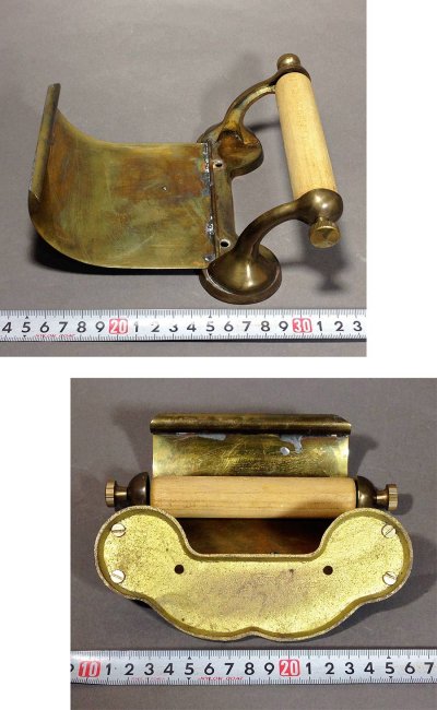 画像2:  1910-1920's "TOILET" Brass Paper Holder