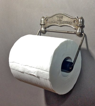 画像1: 1884 N.Y."THE ACORN FIXTURE" Toilet Paper Holder 