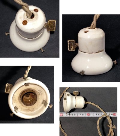画像2:  1910-20's "Porcelain Socket" Pendant Lamp