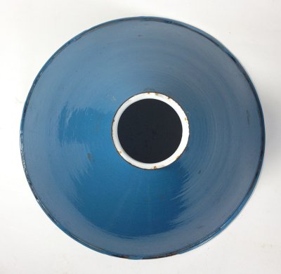 画像2: 1920-40's 【Blue and White】Steel  Shade