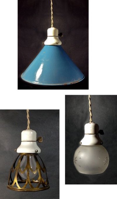 画像3:  1910-20's "Porcelain Socket" Pendant Lamp