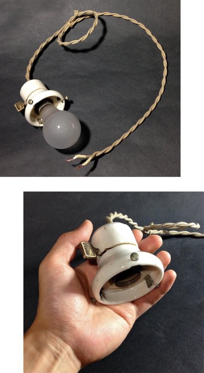 画像1:  1910-20's "Porcelain Socket" Pendant Lamp