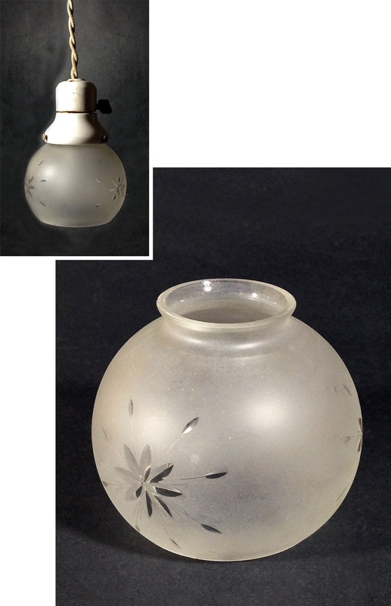 画像1: 1940-50's【Frosted Glass】 Shade (1)