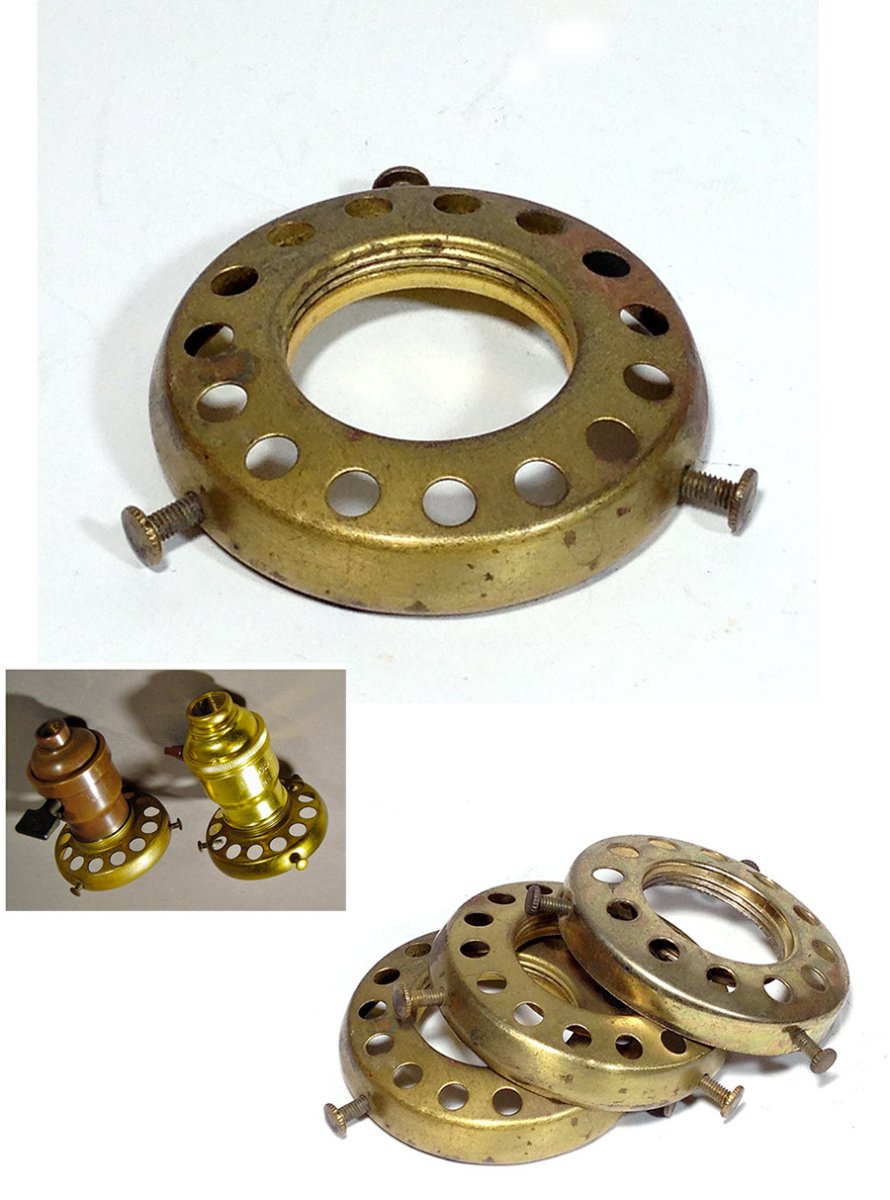 画像1: 1920-30's Brass Shade fitters light fixture parts 【1個】 (1)