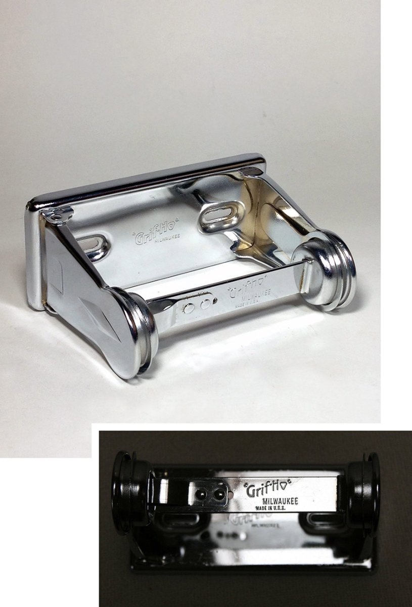 画像1: 1950-70's "Grif-Ho" Steel Toilet Paper Holder　【Dead-Stock】 (1)