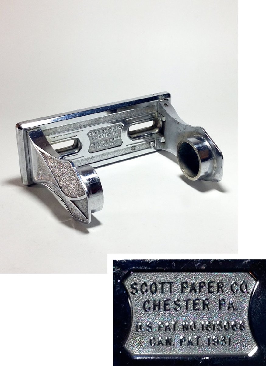 画像1: 1930's Art Deco "Scott" Toilet Paper Holder (1)