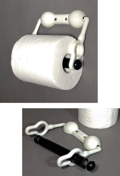 画像1:  1920-40's "Dog Bone" Toilet Paper Holder