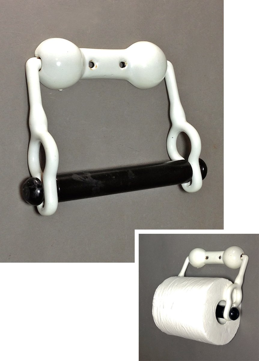 画像1:  1920-40's "Dog Bone" Toilet Paper Holder (1)