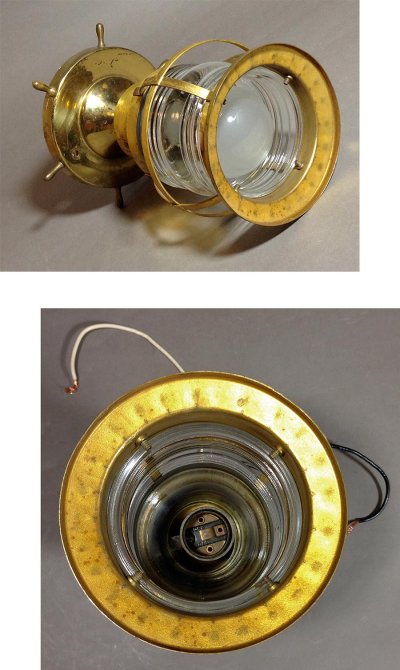 画像2: 1940-50's "Nautical" Caged Porch Lamp