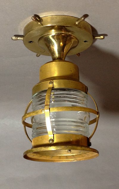 画像1: 1940-50's "Nautical" Caged Porch Lamp