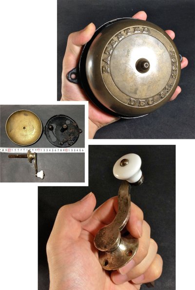 画像2: 1860's "Cast Iron＆Brass" Loud Doorbell