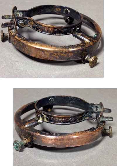 画像2: Pat.1890 Brass Shade fitters light fixture parts