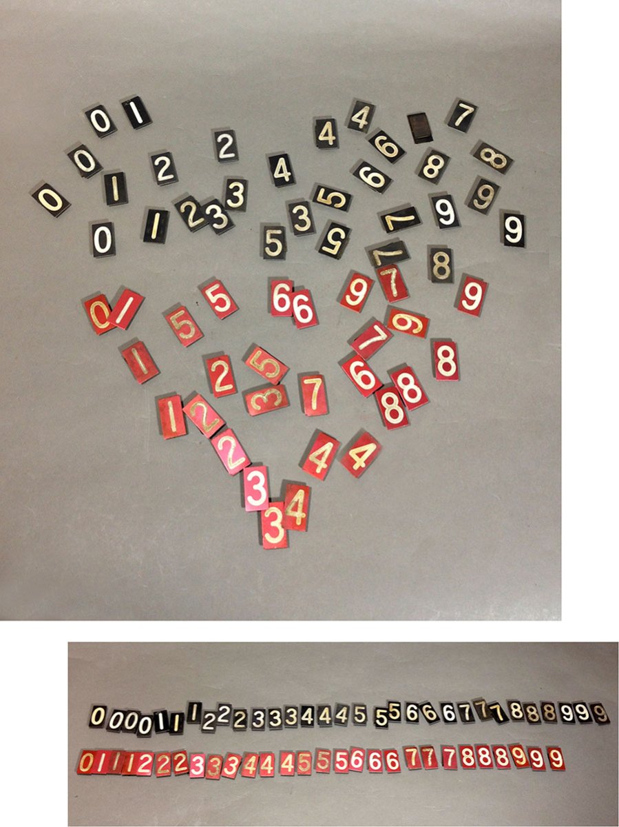 画像1: Lot of old Magnetic Numbers "0〜9" complete sets (1)