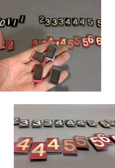 画像2: Lot of old Magnetic Numbers "0〜9" complete sets