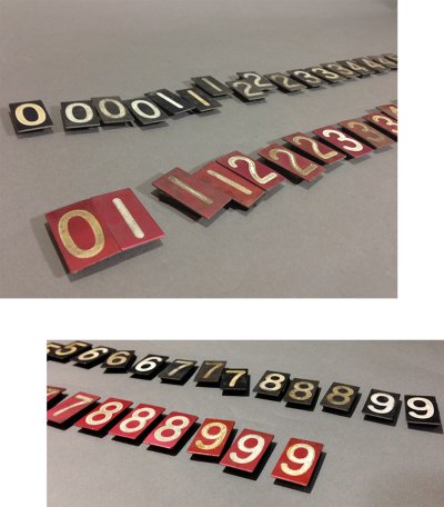 画像1: Lot of old Magnetic Numbers "0〜9" complete sets