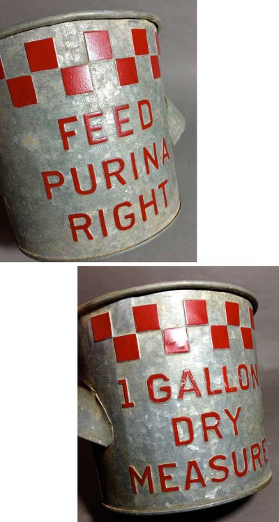 画像2: 1930-40's Purina Mills "CHECKER" Country Bucket