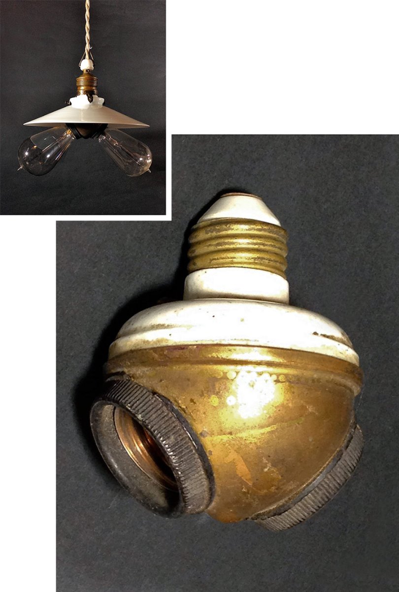 画像1: 1910-30’s "Benjamin" Double Socket Splitter (1)