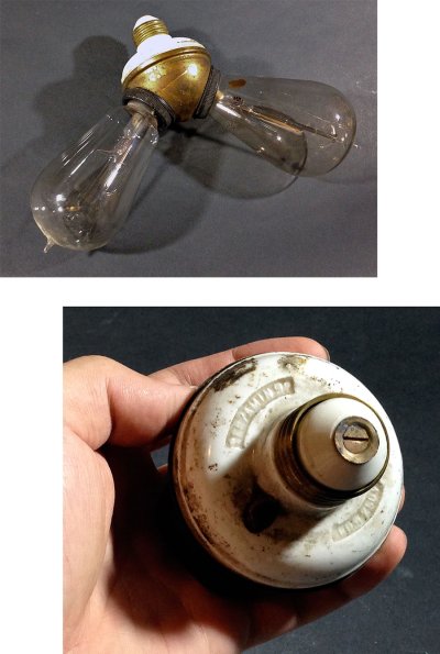 画像2: 1910-30’s "Benjamin" Double Socket Splitter