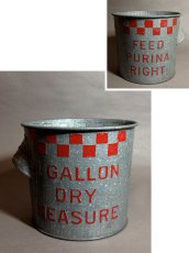 画像1: 1930's Purina Mills "CHECKER" Country Bucket ★Excellent Condition★ (1)