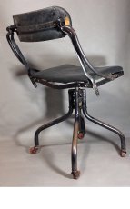 画像3: 1920-30's "Machine age" Swivel Desk Chair (3)