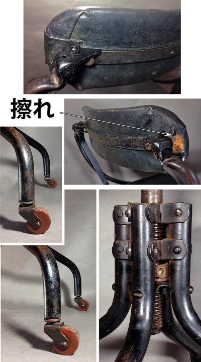 画像3: 1920-30's "Machine age" Swivel Desk Chair