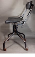 画像5: 1920-30's "Machine age" Swivel Desk Chair (5)