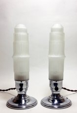 画像4:  1930-40's Art Deco "Frosted Glass" Table Lamp【PAIR】 (4)