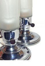 画像3:  1930-40's Art Deco "Frosted Glass" Table Lamp【PAIR】 (3)