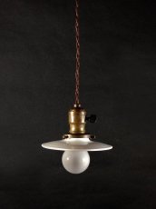 画像1: 1920-40's "MINI" Milk Glass Pendant Lamp (1)