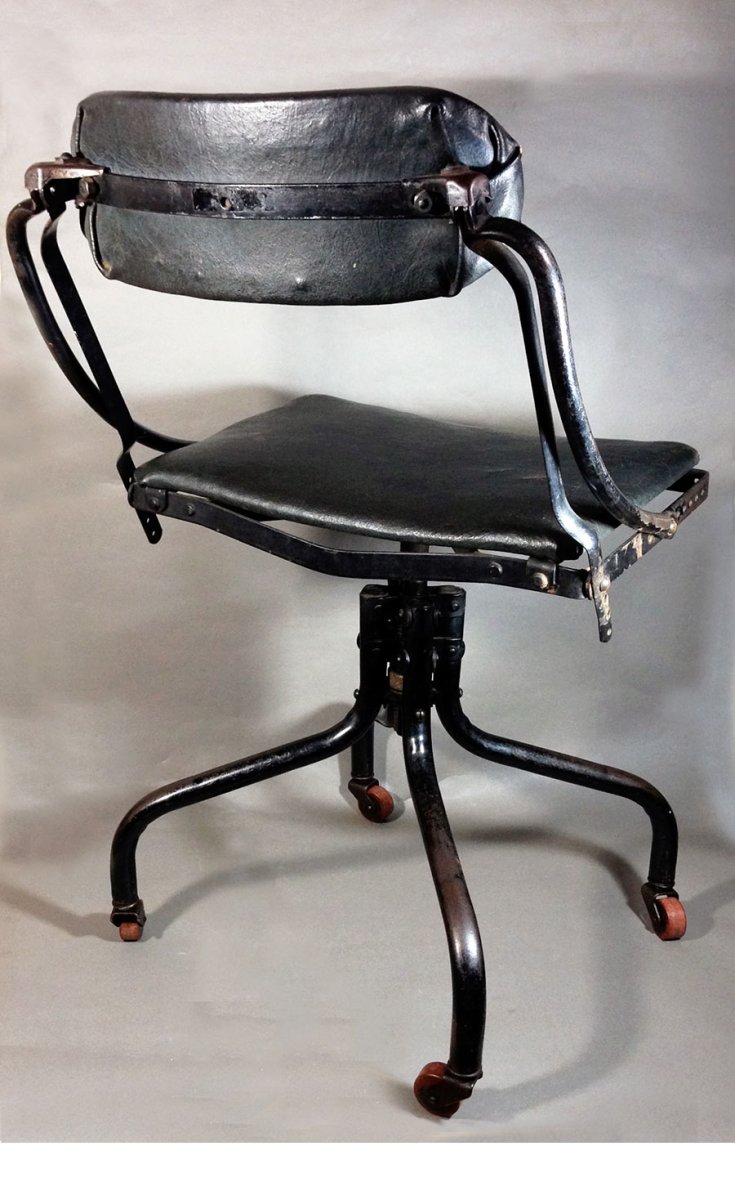 画像3: 1920-30's "Machine age" Swivel Desk Chair (3)