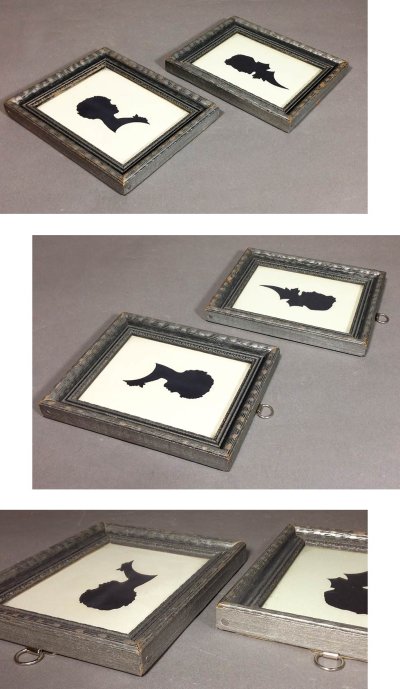 画像2: 1910-30's "Silhouette" Silver Gilt Frames【Pair】