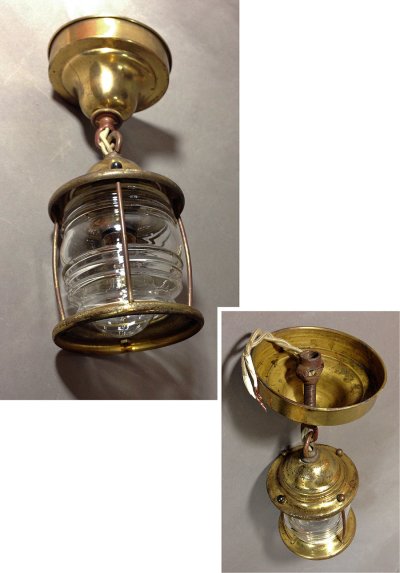 画像2: 1930's "Lantern" Brass Porch Lamp 