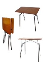 画像2: 1940's "Hairpin Legs" Wood Folding Table (2)