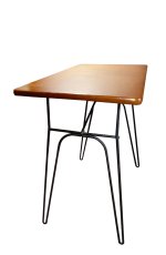 画像1: 1940's "Hairpin Legs" Wood Folding Table (1)