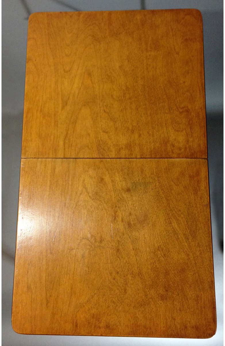 画像3: 1940's "Hairpin Legs" Wood Folding Table (3)