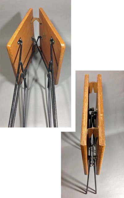 画像3: 1940's "Hairpin Legs" Wood Folding Table