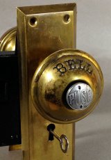 画像1: Early 1900's "COMBINATION" Door Knob ＆ BELL 【Complete】 (1)