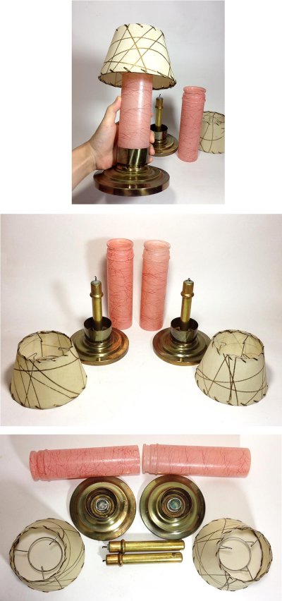 画像1: 1950's Pair of "Push up" Candle Holders