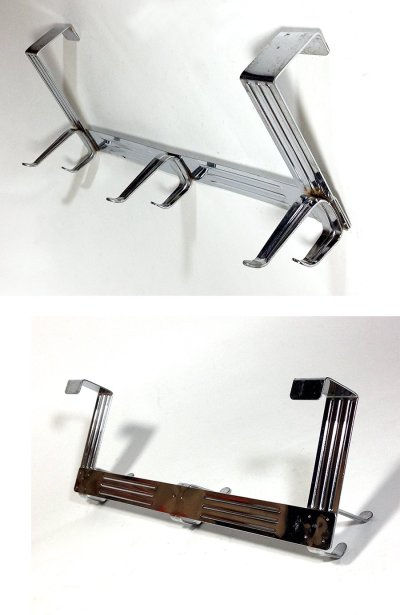 画像3: 1950-60's "Over the Door" Chromed 3 Hook Hanger Rack