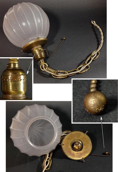 画像3: 1910-20's "Globe" Chain Pendant Lamp