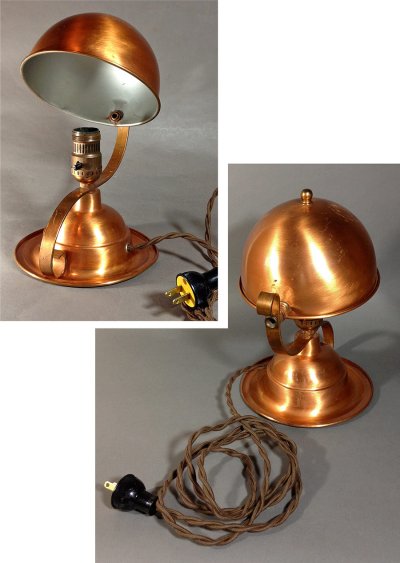 画像2: 1930-40's "Copper" Table Lamp